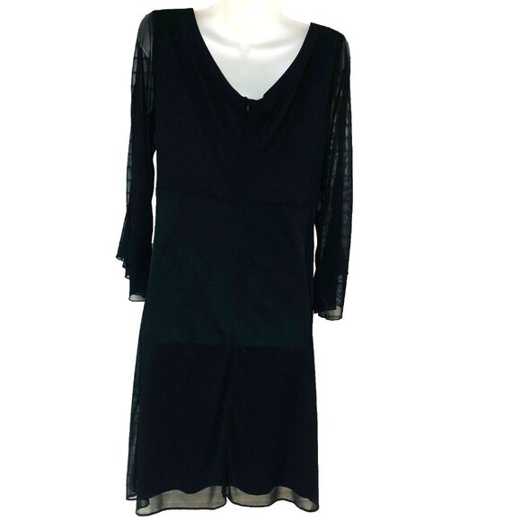 Alex Evenings Black Baby Doll Cocktail Dress Women 8 Embellish Lined Holiday LBD - Picture 4 of 10